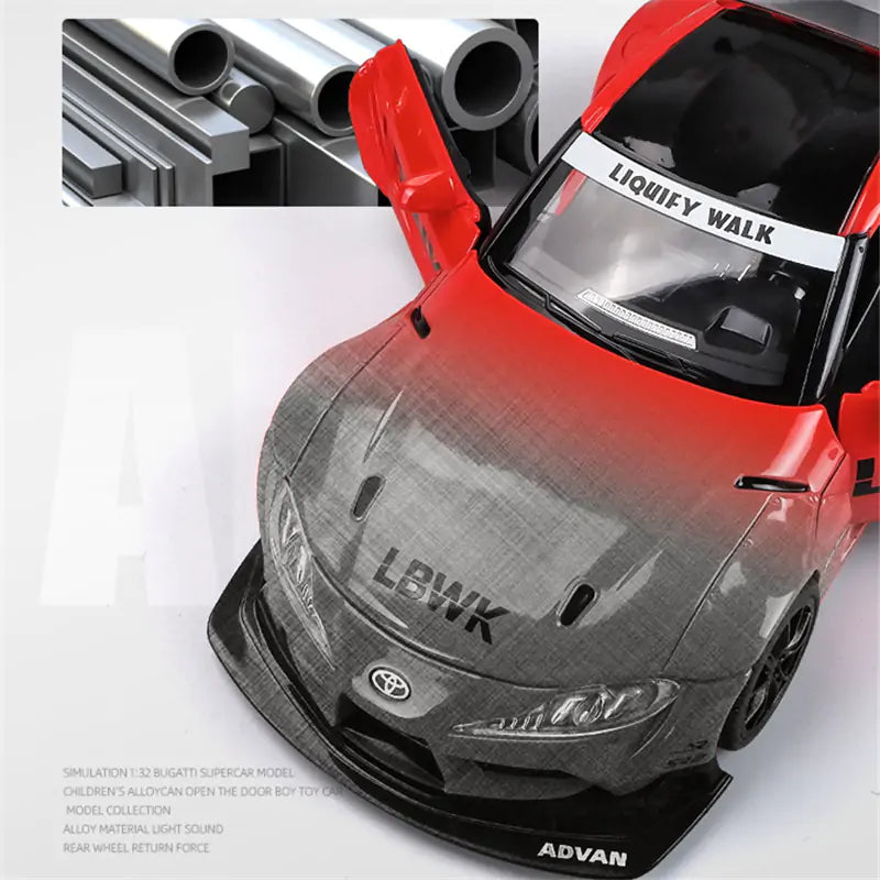 1:22 Toyota SUPRA Track Alloy Sports Car Model